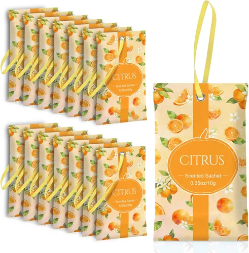 Miniatura 9 de SCENTORINI Sobres perfumados para cajones y armarios, aroma de algodón puro, paquete de 14 bolsitas de larga duración, ambientador de armario