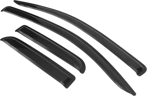 Miniatura 9 de IKON MOTORSPORTS - Visera de ventana compatible con Toyota Tundra de doble cabina 2007-2021, estilo delgado, acrílico, tintado, humo, lluvia
