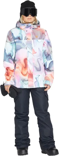 Miniatura 4 de Volcom Chaqueta con capucha Bolt para mujer, con aislamiento para snowboard y esquí, Negro