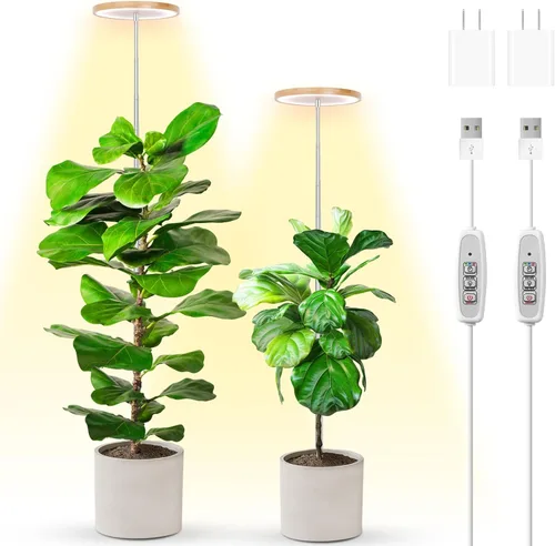 Miniatura 11 de LBW - Luces de cultivo para plantas de interior, luz de plantas de espectro completo de 144 LEDs, lámpara grande para plantas con 4 niveles Blanco