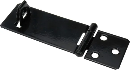Miniatura 5 de Cerradura de candado negro, cerradura deslizante de puerta, cerradura de hierro pintado negro de 2.5 pulgadas con tornillos para el hogar, patio