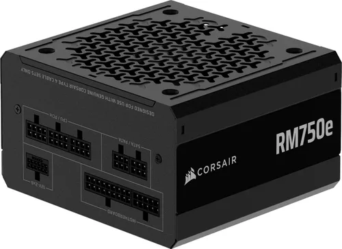 CORSAIR RM750e (2025) Fuente de alimentación ATX completamente modular de bajo ruido con cable 12V-2x6 – Cumple con ATX 3.1 y PCIe 5.1, eficiencia