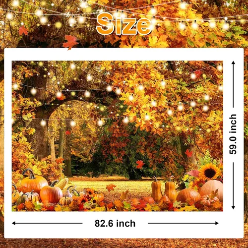 Miniatura 6 de Avezano Telón de fondo de otoño para fotografía, bosque, hojas de arce, paisaje, día de Acción de Gracias, fondo fotográfico para niños, retratos