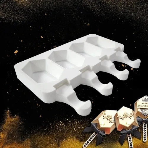 Miniatura 6 de Molde de silicona para paletas de helado, molde de silicona suave y liso para bricolaje, hecho en casa, helado, caramelo, pastel, molde Tipo 4
