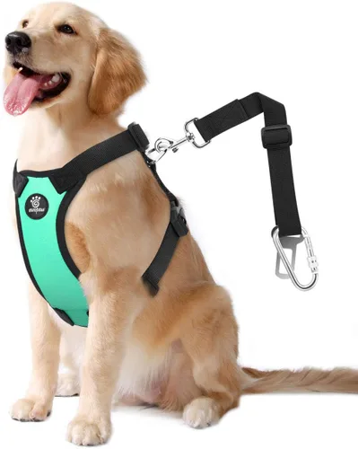 Miniatura 12 de VavoPaw cinturón de seguridad para perro, arnés de coche con peto de seguridad y hebilla ajustable para vehículo, cinturón de seguridad de nailon