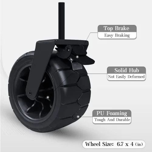 Miniatura 5 de Whitsunday Carro plegable, gran capacidad, 400 libras, ruedas todo terreno, carro utilitario resistente para jardinería, compras, pesca, campamento