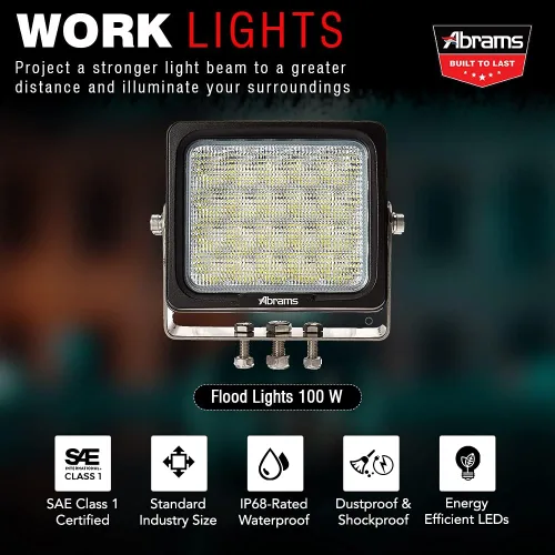 Miniatura 2 de Luces de inundación LED universales de 6 pulgadas para automóviles – 100W brillante 8000LM LED fuera de carretera niebla focos de conducción