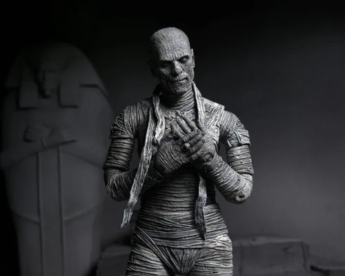 Miniatura 5 de NECA Universal Monsters Mummy 7IN Ultimate AF Negro y Blanco VER