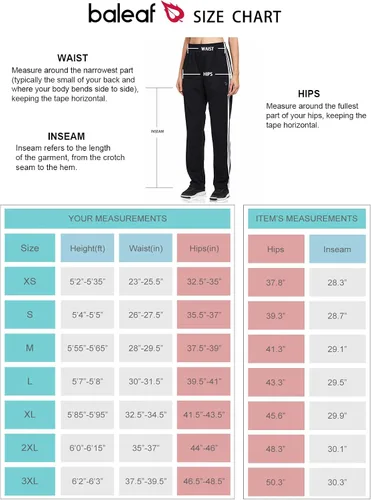 Miniatura 6 de BALEAF Pantalones deportivos para mujer, pantalones deportivos para correr, bolsillos con cremallera, pantalones deportivos para calentar, casuales