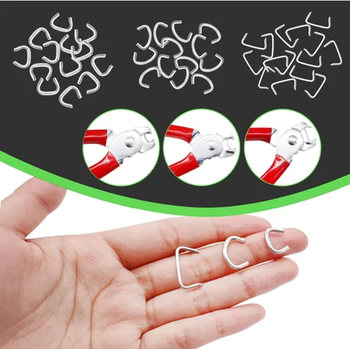Miniatura 3 de 540 piezas de anillos de cerdo con kit de alicates rectos para anillos de cerdo 3/4", 1/2", 3/8" anillos de cerdo galvanizados para jaulas de Rojo