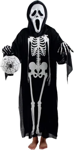 Miniatura 8 de Accesorios de Halloween, guantes de esqueleto de dedo completo