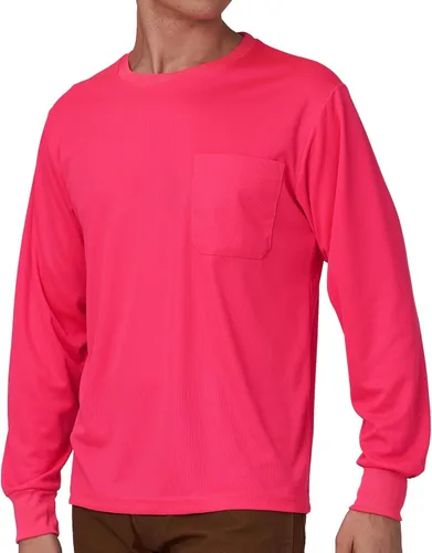 Miniatura 16 de A-SAFETY Playera de manga larga de seguridad de alta visibilidad, personalizable con logotipo (XS-6XL)