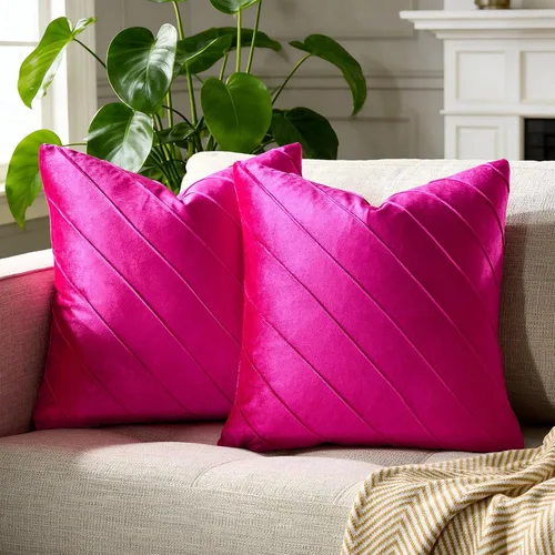 Miniatura 22 de GIGIZAZA Fundas de almohada decorativas de terciopelo de 16 x 16 pulgadas, juego de 2 fundas de almohada color naranja tostado para sofá, fundas