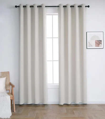Miniatura 41 de INLINAS Cortinas opacas para dormitorio, aislamiento térmico, reducción de ruido, juego de 2 paneles de ahorro de energía, beige, 42 pulgadas