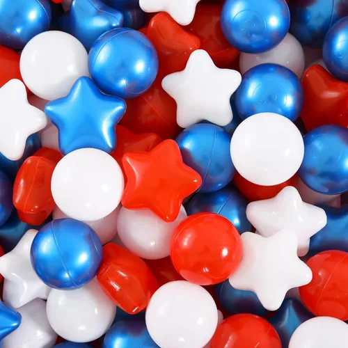 Miniatura 21 de Star Ball Pit Balls for Toddlers - 100 200 500 Pack Phthalate & BPA Free Plastic Toy Balls for Kids, Ball Pool Play Tent, Baby Kiddie Pool Water