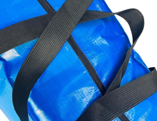 Miniatura 9 de Bolsa de lona de almacenamiento extra grande para viajes, bolsa de lona de viaje gigante de gran tamaño negra