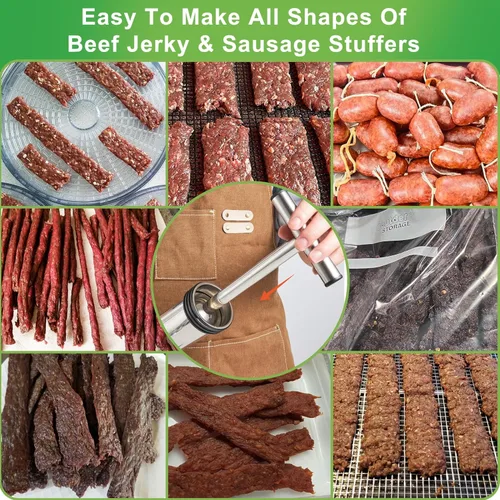 Miniatura 2 de Kits de pistola de cecina de gran capacidad, cañón de cecina, fabricante de cecina de acero inoxidable, tirador de cecina, pistola de carne, kit