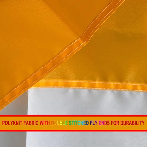 Miniatura 4 de Bandera de la India resistente de 2 x 3 pies, pequeña, de nailon 210D de más larga duración, chakra bordado de Ashoka, extremos de mosca de cuatro