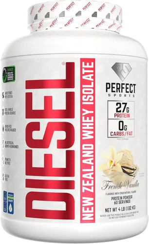 Miniatura 26 de PERFECT SPORTS Diesel 100% aislado de proteína de suero de Nueva Zelanda Endulzado con stevia, sin ingredientes artificiales, apto para dieta keto