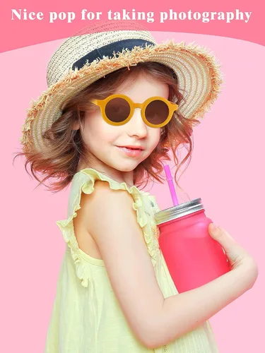Miniatura 4 de Frienda 16 pares de lentes de sol para niños, lindos lentes de sol redondos para niños y niñas, playa, deportes al aire libre, edad 3-10