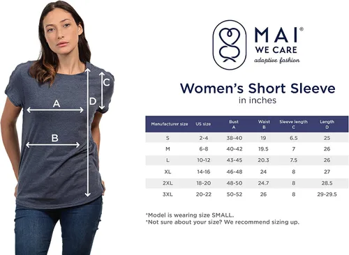 Miniatura 5 de MAI Camisas postquirúrgicas de hombro Ropa de quimioterapia Camisa de manga corta para mujer