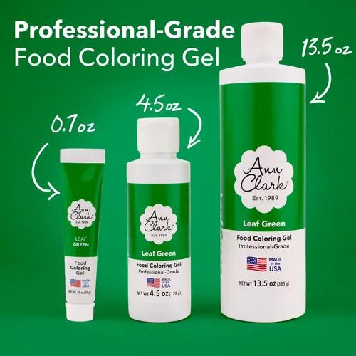 Miniatura 2 de Ann Clark Leaf Green Gel colorante alimentario grande, 4.5 onzas, grado profesional, fabricado en Estados Unidos