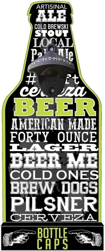 Miniatura 2 de Modern Home Botella montada en la pared abierta con captador - Cerveza de tiza