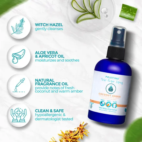 Miniatura 2 de Spray de papel higiénico PRISTINE - Como se ve en Shark Tank, alternativa más natural a las toallitas húmedas desechables, spray de papel higiénico