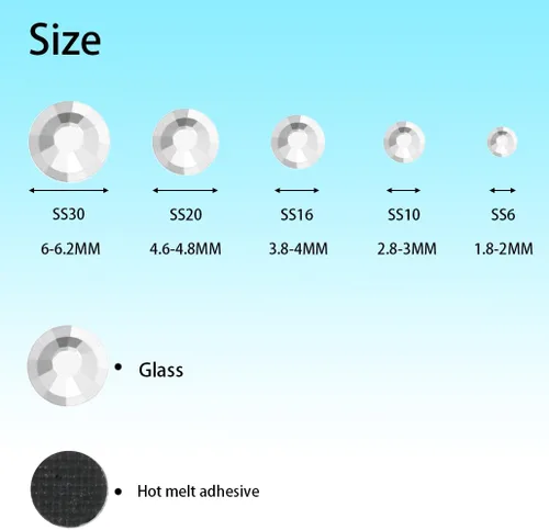 Miniatura 5 de 1000 diamantes de imitación termoadhesivos a granel, diamantes de imitación AB transparentes para manualidades, ropa, decoración de bricolaje, SS20