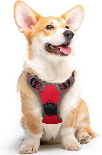 Miniatura 24 de Eagloo Arnés para perro pequeño, sin tirones, chaleco de servicio con tiras reflectantes y asa de control, ajustable y cómodo para caminar, arnés