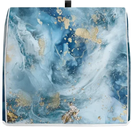 Miniatura 3 de Funda para batidora de pie de mármol azul compatible con mezclador de cocina de 6 a 8 cuartos de galón, cubierta antipolvo, lavable, ajuste
