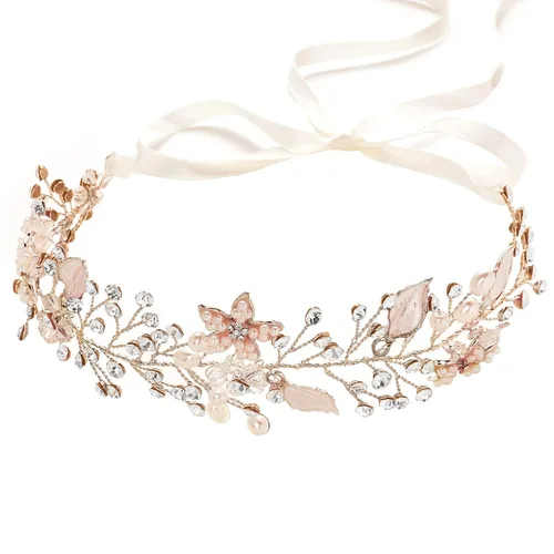 Miniatura 8 de Coucoland - Diadema de niña de hadas para primera comunión; tiara de corona de cristal, accesorio para el cabello de bebé, diadema para novias