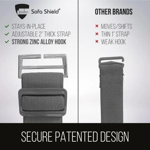 Miniatura 7 de Sofa Shield - Funda para sillón reclinable con correa patentada, protector de cojín, funda reversible diseñada en EE. UU. resistente a manchas