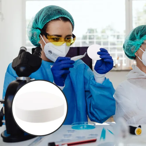 Miniatura 5 de Hemobllo Papel de filtro cualitativo, papel de filtro de laboratorio redondo de 2.8 in, papel de filtro de embudo de prueba de análisis químico