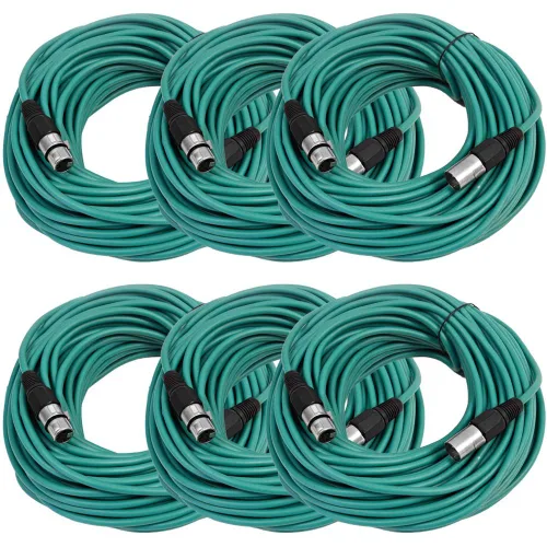 Miniatura 54 de Seismic Audio SAXLX-2Brown-Paquete de 6 cables de conexión XLR de 2 pies marrones - Cables de micrófono - Cables XLR macho a hembra - 2 pies
