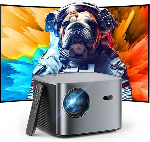 [Auto Focus/Keystone] Proyector Groview 4K con WiFi y Bluetooth, Proyector de Películas de 1000 ANSI para Uso en Exteriores, Proyector con Zoom del