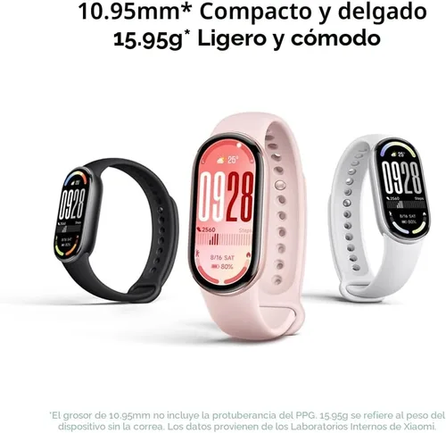 Miniatura 6 de XIAOMI Mi Smart Band 10 (2025) versión global, pantalla AMOLED de 1.72 pulgadas, 21 días de duración de la batería, pantalla táctil, rastreador