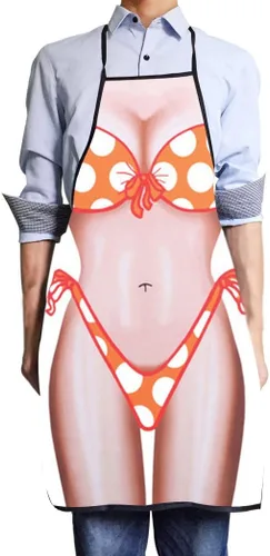 Miniatura 6 de Juego de 2 delantales de personajes de héroe de dibujos animados de anime, divertidos delantales de cocina sexy para parejas, regalos novedosos