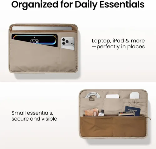 Miniatura 4 de tomtoc Bolsa de transporte protectora para laptop de 13 a 14 pulgadas para mujer, maletín ligero para laptop de 13 pulgadas MacBook Air M5 2026