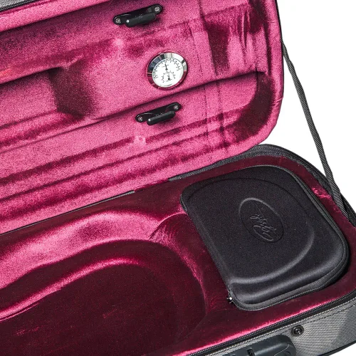 Miniatura 4 de Paititi 5001L Stylus - Estuche para violín de tamaño completo, color gris con cerradura de combinación, bolsa extraíble y múltiples soportes