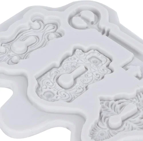 Miniatura 6 de Patrón de llave de silicona para fondant de chocolate, para decoración de pasteles, decoración de cupcakes, dulces, horneado, fabricación
