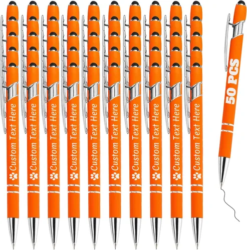 Miniatura 27 de Bolígrafos personalizados con grabado de nombre personalizado, bolígrafos de punta de lápiz con punta de lápiz personalizada, bolígrafos de Azul