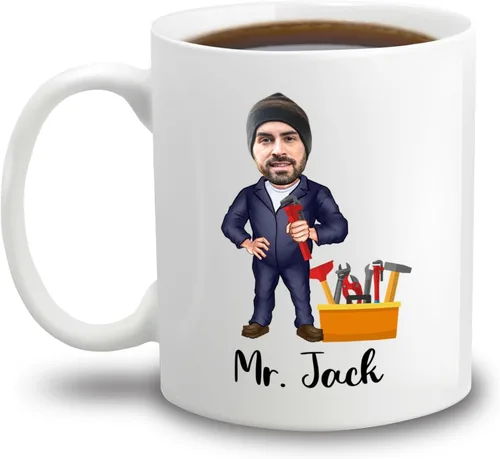 Miniatura 12 de Taza de café personalizada con foto de doctor de 11 y 15 onzas, divertida taza de café de doctor regalo para agradecer a hombres, mujeres, cirujano