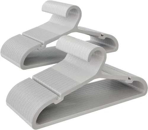Miniatura 22 de ABHENG Paquete de 30 perchas de ropa, perchas de plástico antideslizantes, perchas que ahorran espacio, resistentes, para colgar ropa seca y húmeda