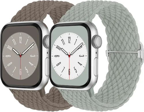 Miniatura 16 de Solo Loop trenzada compatible con Apple Watch Band de 1.496 pulgadas, 1.575 pulgadas, 1.614 pulgadas, 1.654 pulgadas, 1.732 pulgadas, 1.772