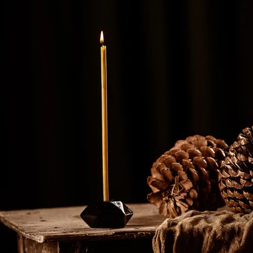Miniatura 7 de Juego de 2 portavelas Danilovo - Hecho a mano, resistente soporte de cerámica fino para candelabros - Decoración negra de lujo ideal para el hogar