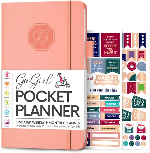 Miniatura 9 de GoGirl Agenda y organizador para mujer – Agenda semanal de bolsillo, diario de objetivos y agenda para gestión del tiempo y productividad. Sin fecha