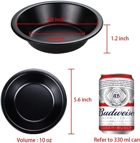 Miniatura 4 de Webake Mini moldes para tartas de 5 pulgadas, paquete de 4 moldes redondos antiadherentes para hornear pan y carne para horno y olla instantánea