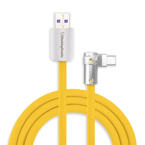 Miniatura 14 de chubbycable FlexElbow - Cable de carga rápida de 90 grados y 240 W, cable USB C en ángulo recto, cable de carga de silicona compatible con iPhone