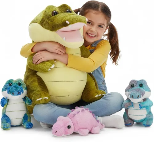 Miniatura 19 de MorisMos Juguetes de Peluche de Tigre - Conjunto Suave de Peluche de Tigre Mamá y Bebés, Tamaño Grande, 20 pulgadas